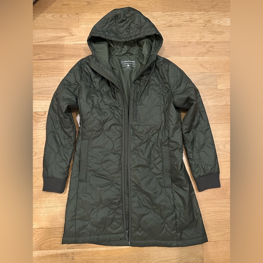 Bison Ultralight Long Liner Jacket small green